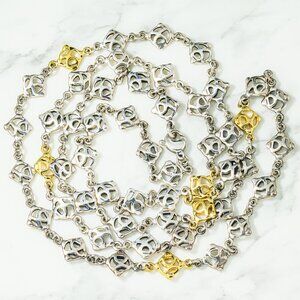 Sterling Silver and 18k Yellow Gold Necklace